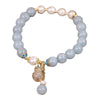 Aquamarine Fortune Money Bag Charm Bracelet