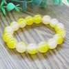 Ice Glass Bead Bracelet, Handmade Pastel Stretch Wristband