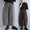 Women's Wide Leg Pants, Corduroy Stripes, Elastic Waist