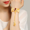 White and Yellow Amber 108 Bead Mala Bracelet