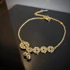 Copper Coins Attract Wealth Titanium Steel Anklet