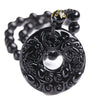 Black Obsidian Pixiu Peace Buckle Necklace Pendant
