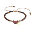 Crystal Charm Lucky Bracelet with Faceted Stone Beads