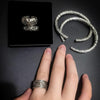 Engraved Open Cuff Bangle and Ring Set
