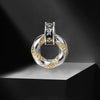 Möbius Chinese Coin Necklace, Copper Electroplated Pendant