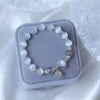 Cat's Eye and Aquamarine Bracelet with Fu Charm