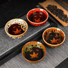 Maple Leaf Ceramic Teacup, Japanese Style Glazed Cup