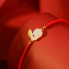 Year of the Rabbit Hetian Jade Red String Bracelet 925 Silver