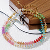 Gradient Crystal Necklace, Hand-Woven Natural Stone Beads