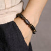 Black Wood Calm Peace Bracelet, Vintage Chinese Style
