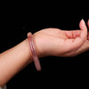 Purple Golden Silk Jade Bangle Bracelet
