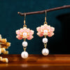 FengShui White Jade Luck Drop Earrings