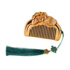 Green Sandalwood Lotus Flower Comb
