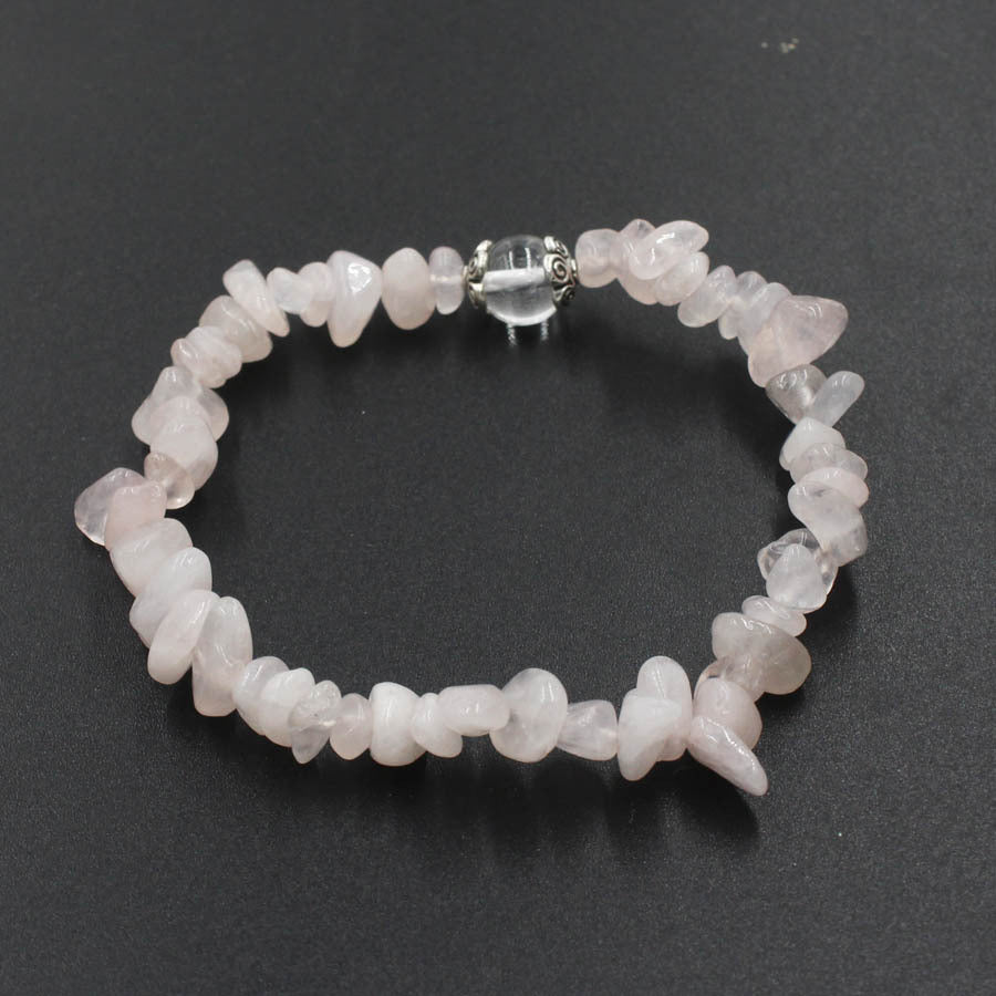 Crystal Chip Bracelet with Clear Center Bead