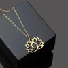 Stainless Steel Lotus Pendant Necklace in Gold or Silver Tone