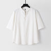 Plain Color Three Quarter Sleeve One Button Men's Shirt