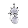 Cat Pattern Natural Crystal Protection Necklace Pendant