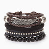 Wrap Leather Bracelet Set Vintage Braided Multi-Layer