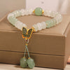 Crystal Abacus Bead Bracelet with Butterfly Charm