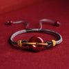 Handwoven Cinnabar Peace Buckle Rope Bracelet