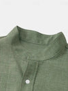 Men's Linen Short Sleeve Shirt with Pocket