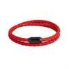 Braided Leather Red String Protection Magnetic Buckle Bracelet