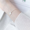 Silver Plated Flower Charm Bracelet for Women