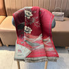 Jacquard Lotus and Wave Shawl, Faux Cashmere Scarf