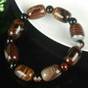 Agate Barrel Bead Bracelet with Spacers