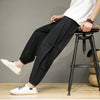 Men's Harem Pants with Chinese Frog Buttons, Vintage Drawstring Trousers