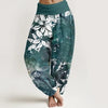 Women's Harem Pants Elastic Waist Floral Print Loose Yoga Trousers