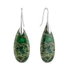 Emperor Stone Earrings Natural Teardrop Gemstone Dangles