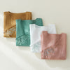 Women's Embroidered Cotton Linen Top with Tassel