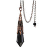 Natural Crystal Point Necklace with Antique Copper Cage