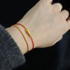 Gold-Tone Koi Fish Red String Bracelet