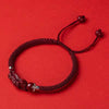 Pixiu Cinnabar Wealth Luck Braided Bracelet