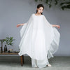 White Chiffon Wide Leg Pants and Tunic Set Meditation Yoga Clothing