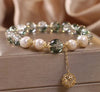 Green Phantom Pearl Charm Bracelet for Self-Acceptance