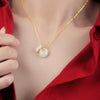 Sterling Silver Jade Money Bag Necklace