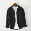 Men's Solid Color Cotton Long Sleeve Button Down Shirt