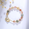 Rutilated Quartz Shell Charm Bracelet