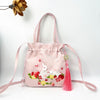 Suzhou Embroidery Drawstring Crossbody Bag