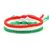 Handwoven Red String Bracelet Set - Tibetan Lucky 3 Combination