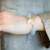 Handmade Butterfly Charm Bracelet with Aquamarine, Amethyst or Moonstone