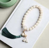 Gradient Bodhi Seed Wrist Mala with Lotus and Tassel