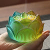 Lotus Liuli Incense Burner with Warm Light Base