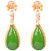 Waterdrop Green Jasper Copper Plated Balance Earrings