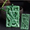 Guan Gong Pendant Necklace with Glass Bead Chain