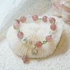 Floral Quartz Bracelet with Tulip Charm