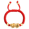 999 Silver Pixiu Wealth King Knot String Braided Kids Child Bracelet